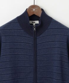 JOSEPH ABBOUD 【軽い】シェニールヤーンジャカード ジップ ブルゾン