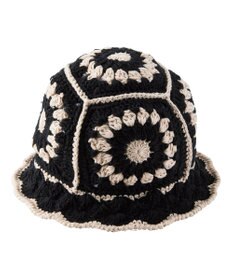 MOONBAT 【洗える】estaa コットン クロッシェ編みバケット