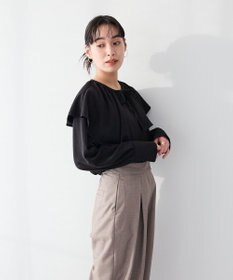 CRAFT STANDARD BOUTIQUE ＜セレモニー＞着脱可能/2WAYフリルカラーブラウス