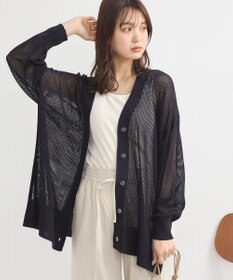 earth music&ecology メッシュルーズカーディガン