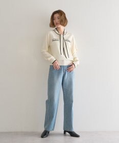 YECCA VECCA 配色ボウタイニット