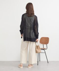 earth music&ecology メッシュルーズカーディガン