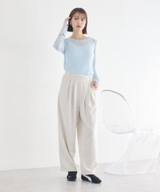 earth music&ecology レースレイヤード風スウェットパンツ