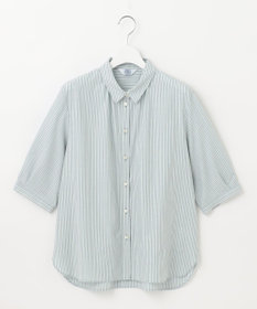 J.PRESS LADIES 【洗える】BEZ空羽ストライプ シャツカラー ブラウス