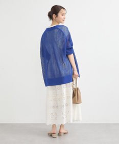 earth music&ecology メッシュルーズカーディガン