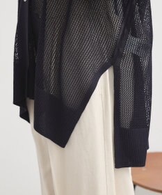 earth music&ecology メッシュルーズカーディガン