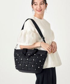 LeSportsac BUCKET TOTE W PEARLS2/ブラックパール