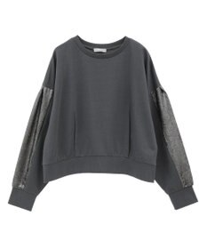 Green Parks 箔プリントドッキング裏毛プルオーバー