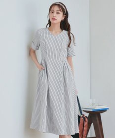 Tiaclasse 【洗える】サッカーストライプワンピース