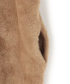 UNFILO ナイロンシャギー Vネックカーディガン