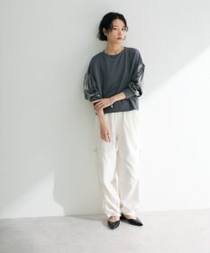 Green Parks 箔プリントドッキング裏毛プルオーバー