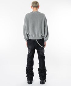 WEGO 【ユニセックス着用ITEM】シャーリングフレアデニムスキニーパンツ