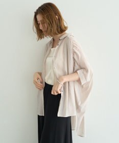 YECCA VECCA 【ドライタッチ】シアーバックギャザーシャツ