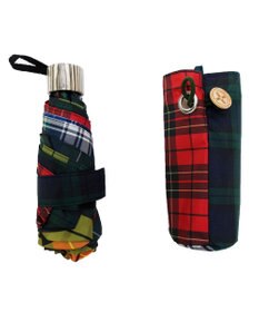 +RING 【UVカット95%以上】【UPF50＋】プラスリング ユニセックス 晴雨兼用 折傘 CHK T1320