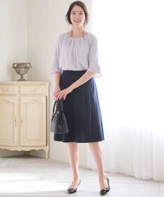 ANY SIS S 【洗える】ラッフルフレアジョーゼット ブラウス