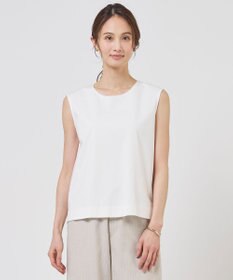 J.PRESS LADIES S スムースジャージー ノースリーブ カットソー