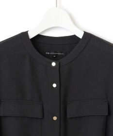 23区 ポリエステルウール シャツワンピース