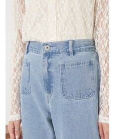 earth music&ecology フロントポケットフレアデニム