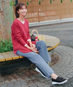 Tiaclasse 【安田美沙子さん着用】キャンバスリボンスリッポン