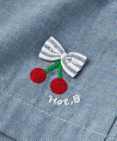 MIKI HOUSE HOT BISCUITS 【80-120cm】バックフリル ダンガリー素材 キュロットパンツ