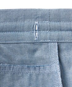 MIKI HOUSE HOT BISCUITS 【80-120cm】バックフリル ダンガリー素材 キュロットパンツ