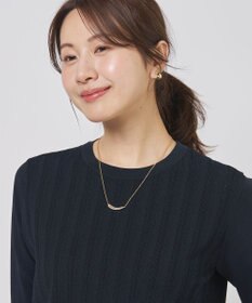 J.PRESS LADIES 【リバーシブル】エポバー ネックレス ケシゴールド×ベージュ系