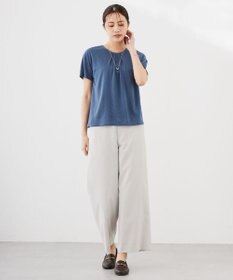 J.PRESS LADIES L 【洗える・吸汗速乾】ウェザーピンストライプ ワイド パンツ