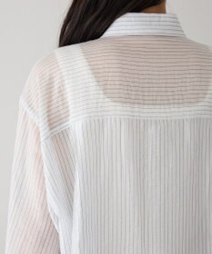 CRAFT STANDARD BOUTIQUE 【2点SET】スカーフ付きシアーストライプシャツ