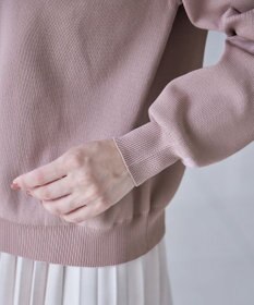 Tiaclasse L 【洗える】中空糸ビジューボタンカーディガン