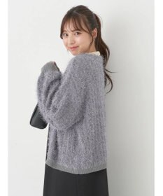 earth music&ecology ふさふさショートカーディガン