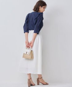 組曲 【WEB限定】ナチュラルローン ペプラムブラウス