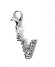 WEGO 【痛バ＆推し活グッズ】シルバービジューアルファベットDIYチャーム15ｍｍ