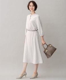 自由区 【セット可/洗える】ダブルスクエアプリント マーメイドシルエットスカート