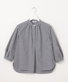 J.PRESS LADIES 【洗える・接触冷感・UVカット】エステネージュストライプ バンドカラーブラウス