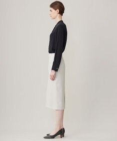 ICB 【接触冷感・UVケア・速乾・洗える】BackSatinAmunzen バンドカラーブラウス