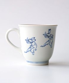たち吉 【たち吉】鳥獣戯画 マグ 染付〈1個〉 京焼・清水焼