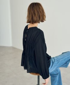 YECCA VECCA リボンデザインシアーブラウス