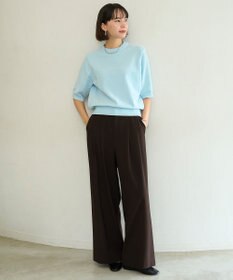 UNFILO L ベロアモール ハーフスリーブニット