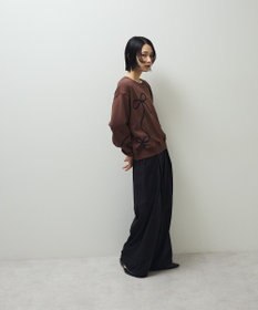 Green Parks ・ｓｗｉｎｇ　ｂｙ　リボンコード刺繍スウェット