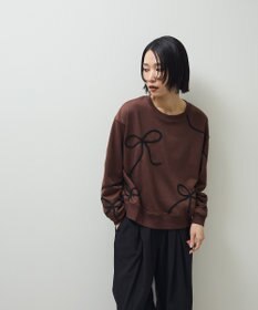 Green Parks ・ｓｗｉｎｇ　ｂｙ　リボンコード刺繍スウェット