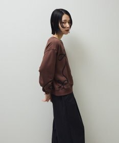 Green Parks ・ｓｗｉｎｇ　ｂｙ　リボンコード刺繍スウェット