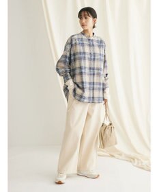 CRAFT STANDARD BOUTIQUE チェックバンドカラーサークルブラウス