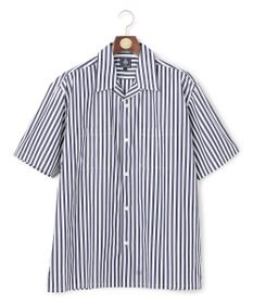 J.PRESS MEN 【J.PRESS ORIGINALS】Broad Stripe Open Half Sleeve Shirt / Baggy-Fit