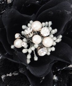 自由区 ツイードコサージュ