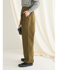 CRAFT STANDARD BOUTIQUE 綿ピーチ綺麗シルエットパンツ