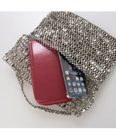 UNBILLION カシュカシュ cachecache / メタルビーズフラップ付きハンドバッグ