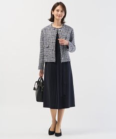 J.PRESS LADIES ノルディス2wayジョーゼット フロントプリーツ ワンピース