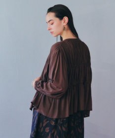 YECCA VECCA リボンデザインシアーブラウス