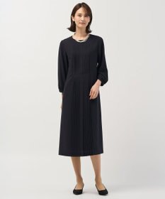 J.PRESS LADIES ノルディス2wayジョーゼット フロントプリーツ ワンピース