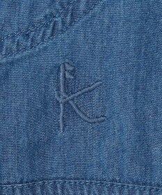 組曲 KIDS 【110-140㎝】 フラワーボタンデニムジャケット